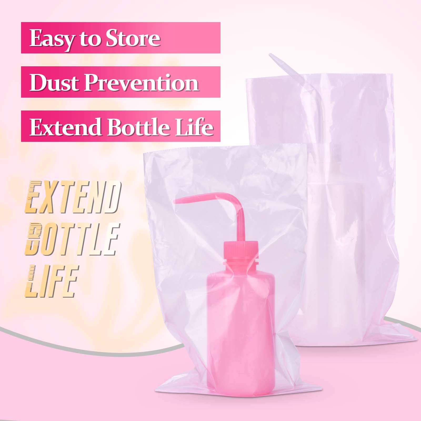 ATOMUS Pink Tattoo Bottle Bags, 250pcs, Medium, Adult, Tattoo Bottle Bag - Image 4