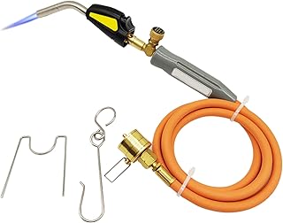 Antorcha de Soldadura para Cilindro de Propano, Antorcha de Propano MAPP con Manguera de 1,5 m Interfaz CGA600 para Soldadura, Encendido y Barbacoa