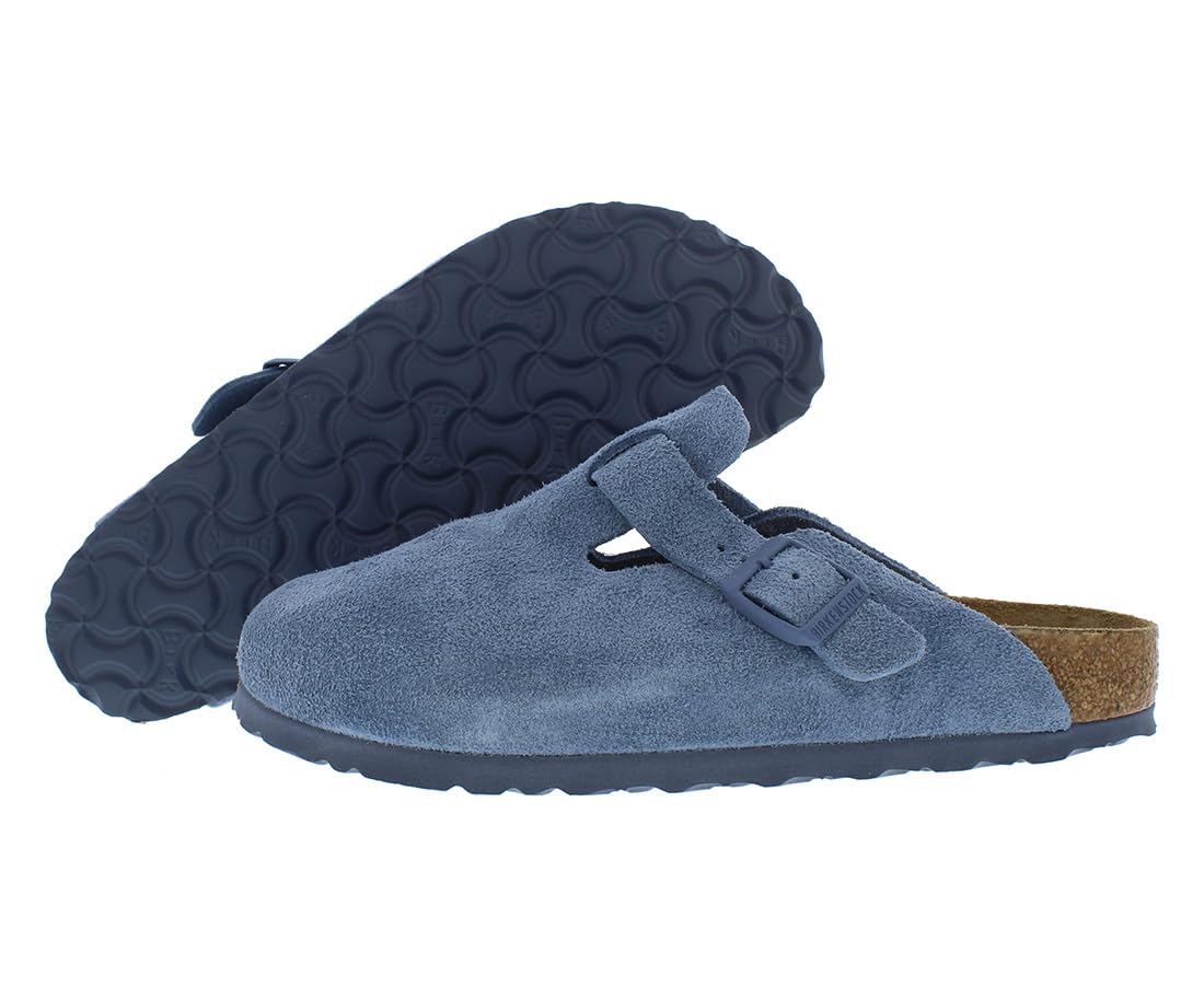 Taupe Suede Birkenstock WMNS Boston Soft Footbed