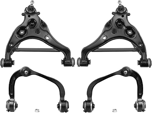 Miniatura 214 de Detroit Axle - Kit de brazos de control frontal RWD para Chrysler 300 Dodge Challenger Charger Magnum, 2 brazos de control superiores 2 rótulas