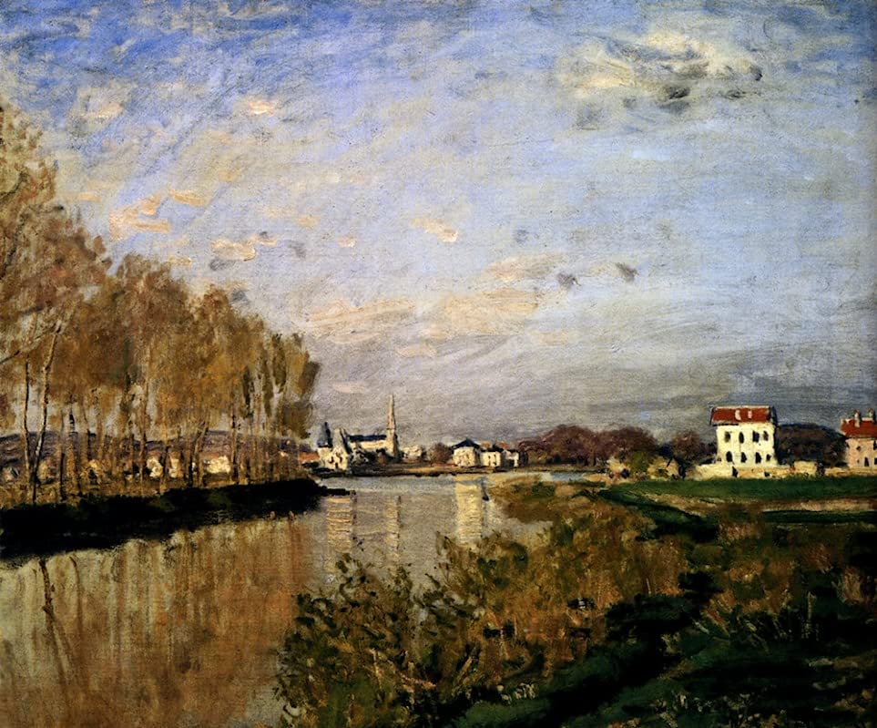 Tableau La Seine à Argenteuil Monet 60x90cm pour décoration de chambre