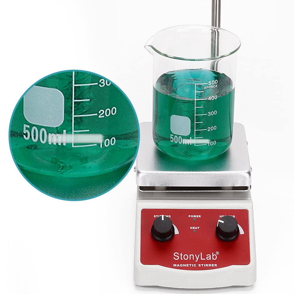 stonylab Magnetische Rührstäbe, 60 mm PTFE-Beschichtete Mischstäbe für Labor-Rührplatten, 5er-Pack