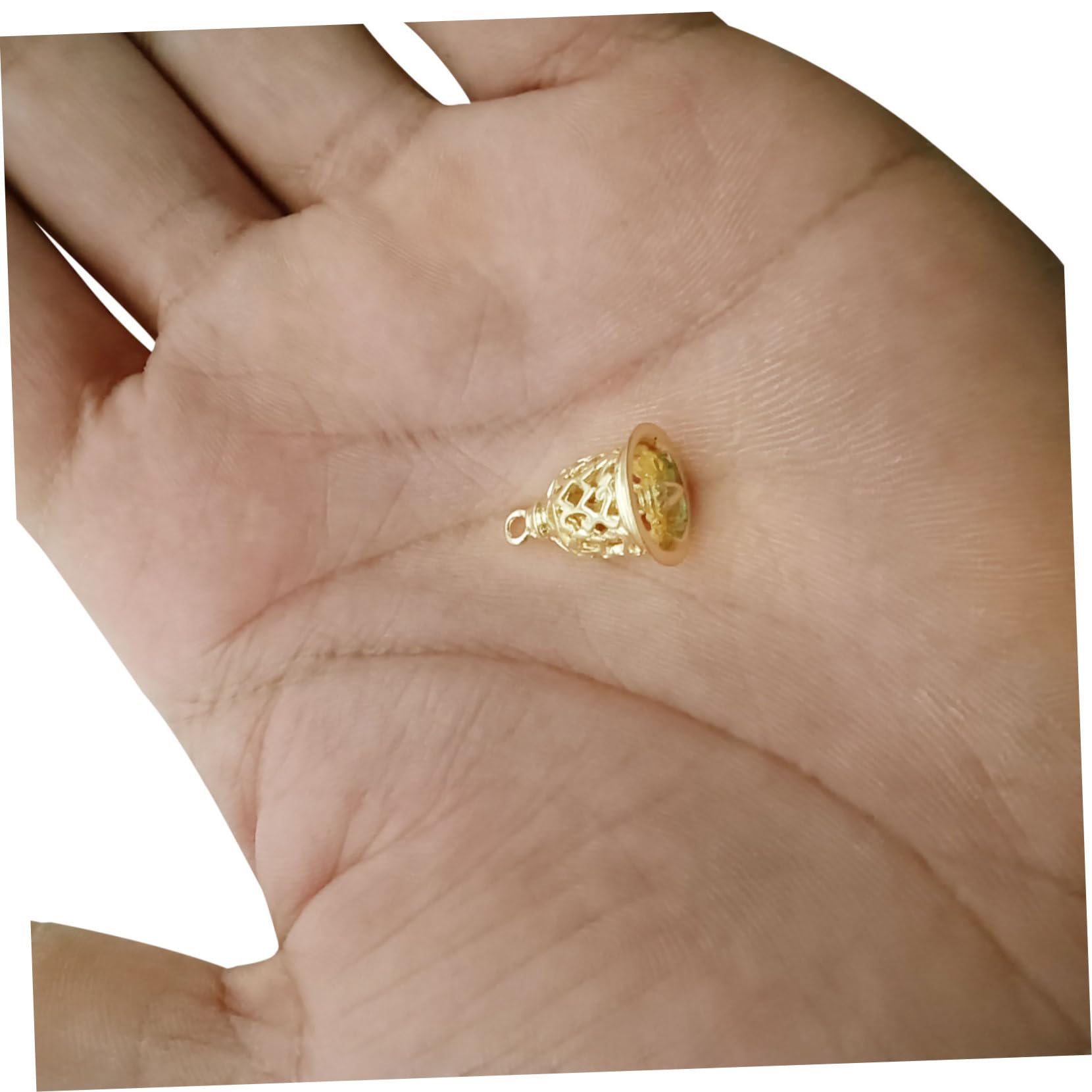 SHINEOFI 40pezzi Campanelle Decorative Ottone Pendenti per Borse e Accessori Fai da Te Campane Hollowed-out per Decorazioni Natalizie e Artigianato