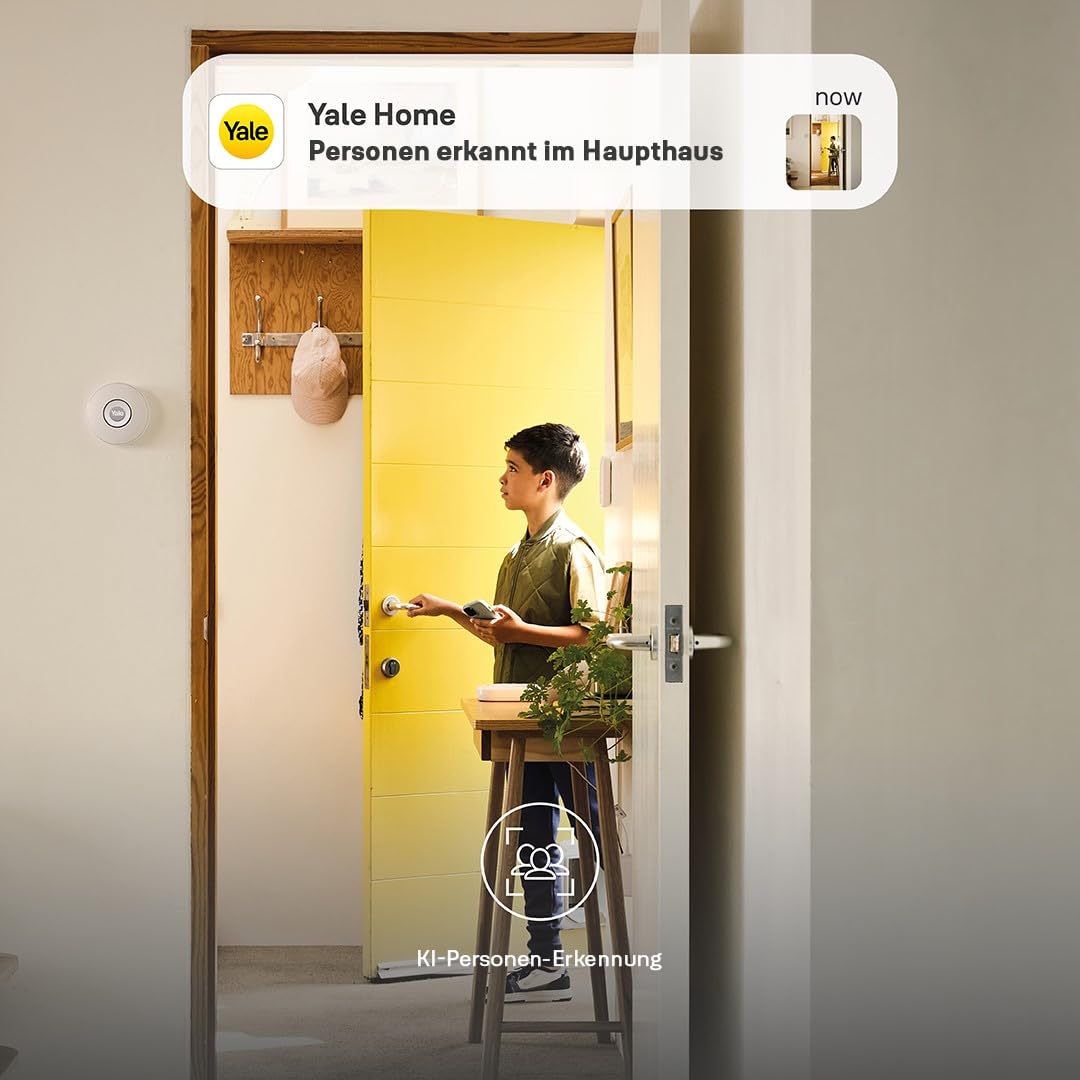 Yale - Smarte Innenkamera - SV-IC-1A-W-EU - Full HD Live Ansicht & Zwei-Wege-Audio - Bewegungsaufzeichnungen - Anpassbare Zonen & Zeitplanung - Nachtsicht - Echtzeit-Benachrichtigungen Home App