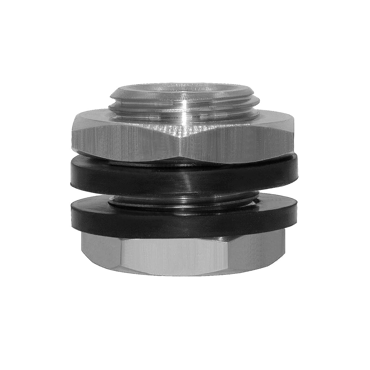 Beduan Acoplador de mamparo hembra NPT de 1/4" de acero inoxidable a granel de tubería (rosca hembra completa)
