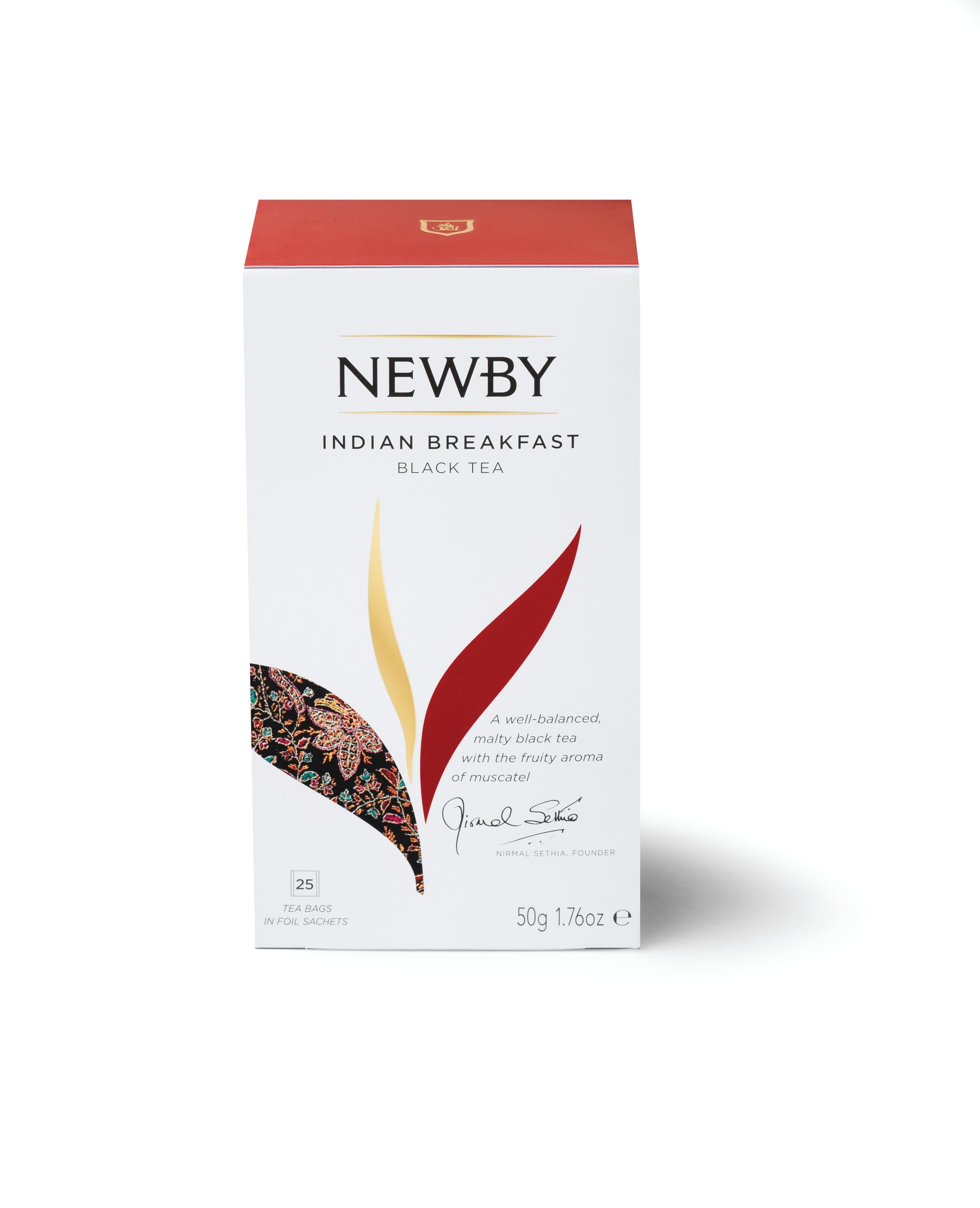 Indian Breakfast Samplers – 25 Individually Wrapped Black Tea Bags – Robust & Aromatic Flavor by Newby Teas