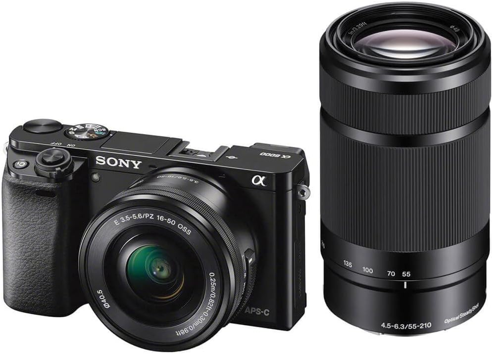 Alpha a6000 Mirrorless Digital Camera w/ 16-50mm and 55-210mm Power Zoom Lenses Black