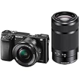 Sony Alpha a6000 Mirrorless Digital Camera w/ 16-50mm and 55-210mm Power Zoom Lenses Black