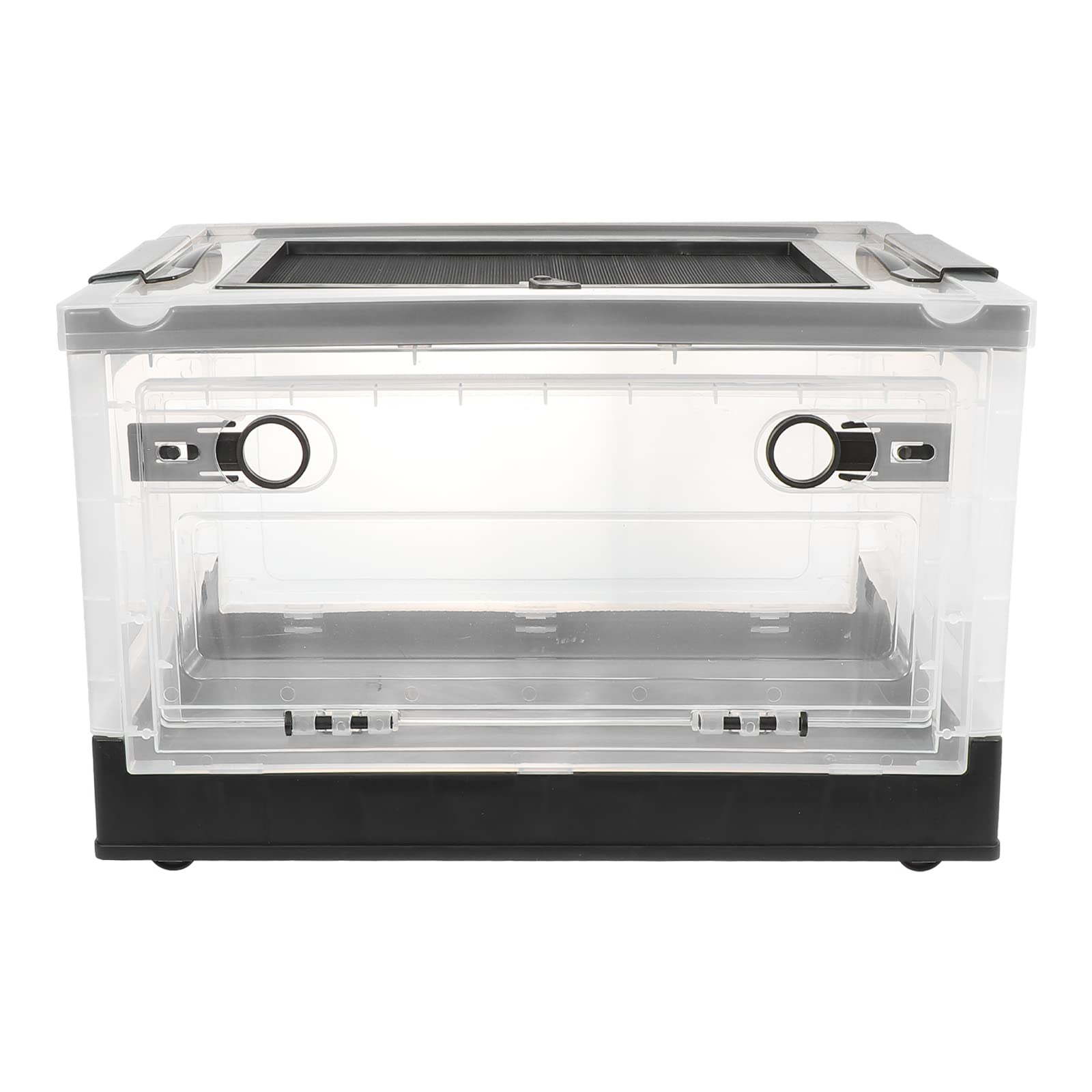 TOYANDONA Jaula de Plástico Múltiples Orificios de Ventilación para Hámster Negro Fácil de Almacenar y Conveniente para Alimentar, Adecuado para Casa de Hamster y Mascotas Pequeñas