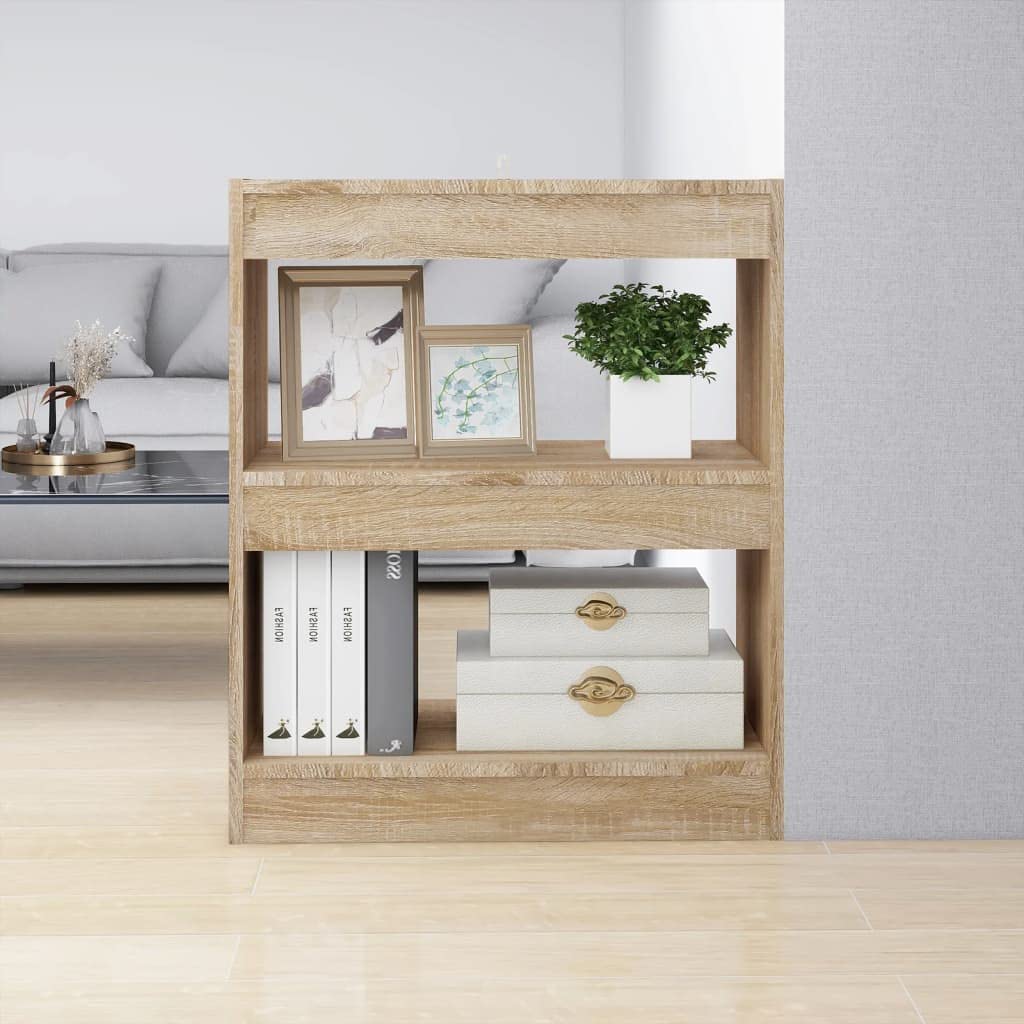 Librería Sonoma Roble 60 x 30 x 72 cm Moderna Estantería de pie con robusto material de madera y amplio espacio de almacenamiento para libros, DVD, como estantería y separador de habitaciones
