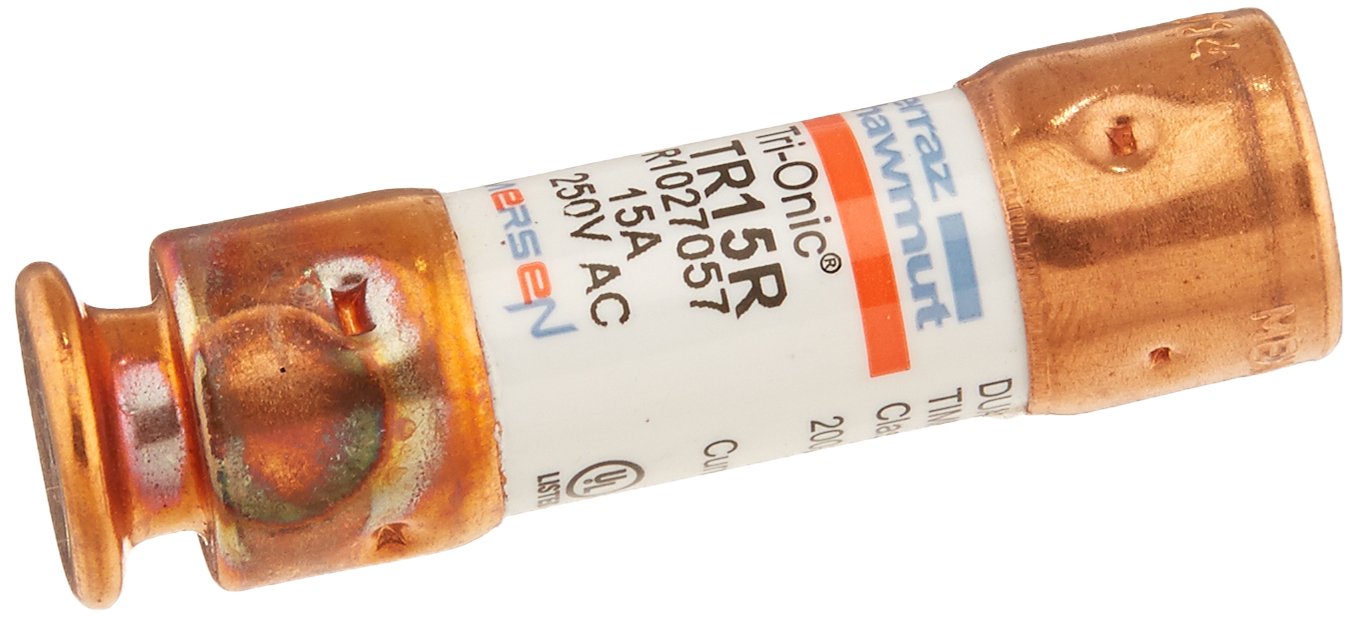 Mersen TR15R 250V 15A 2X9/16 Rk5 Time Delay Fuse - Plug Fuses