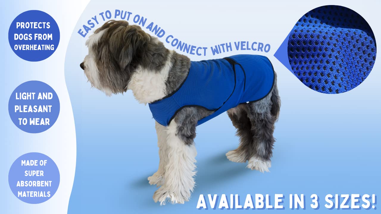 Dog Cool Coat Leichter, luftiger, aktiver Sitz für volle Bewegungsfreiheit, kühlender Hundemantel, Größe S, VDBT006