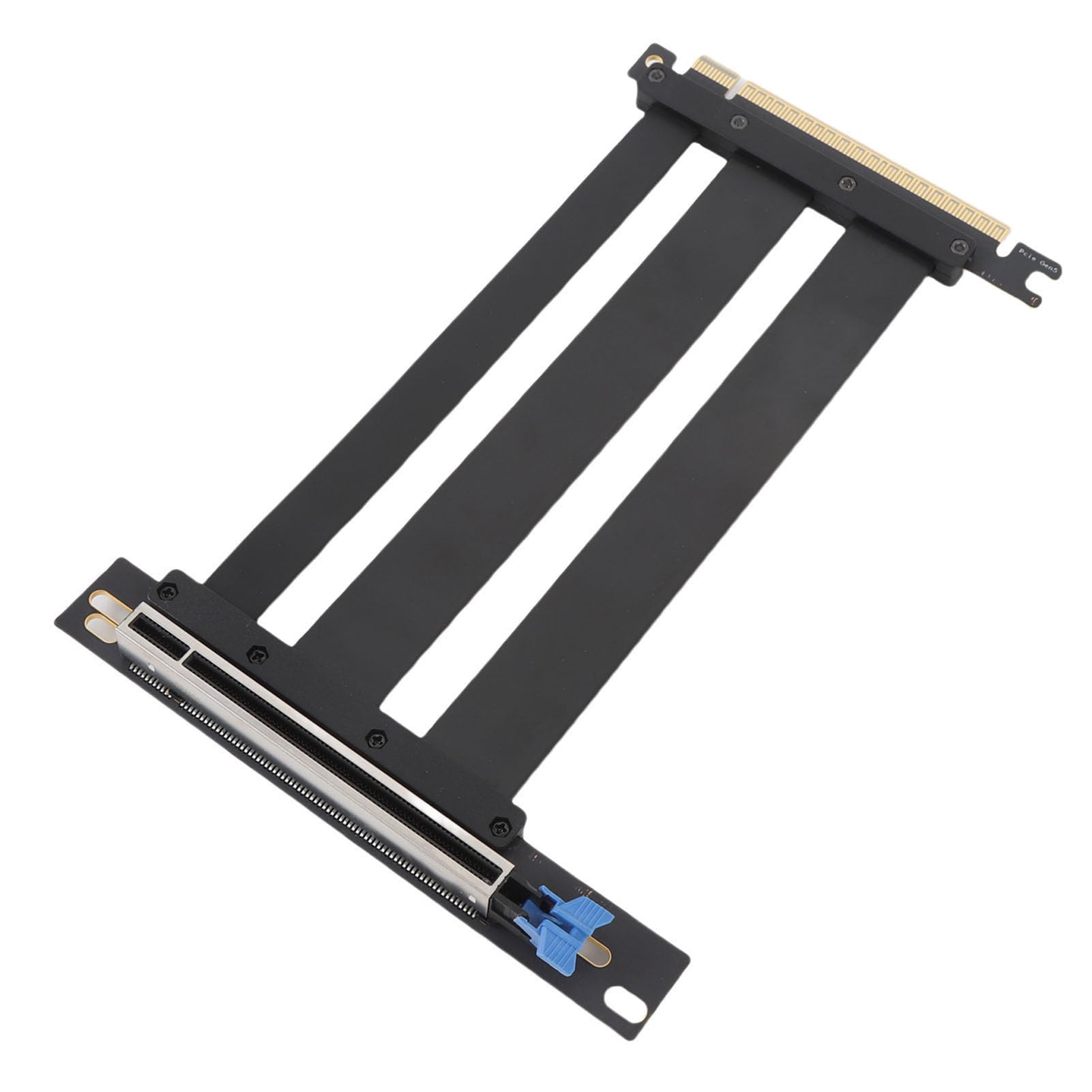 Generic Kabel Nośny PCIe 5.0 X16, Szybki Proces Instalacji dla Wersji ITX o Ograniczonej Przestrzeni, Ekranowany Przedłużacz GPU, Kąt Prosty 90 Stopni, Czarny materiał ABS (15cm)