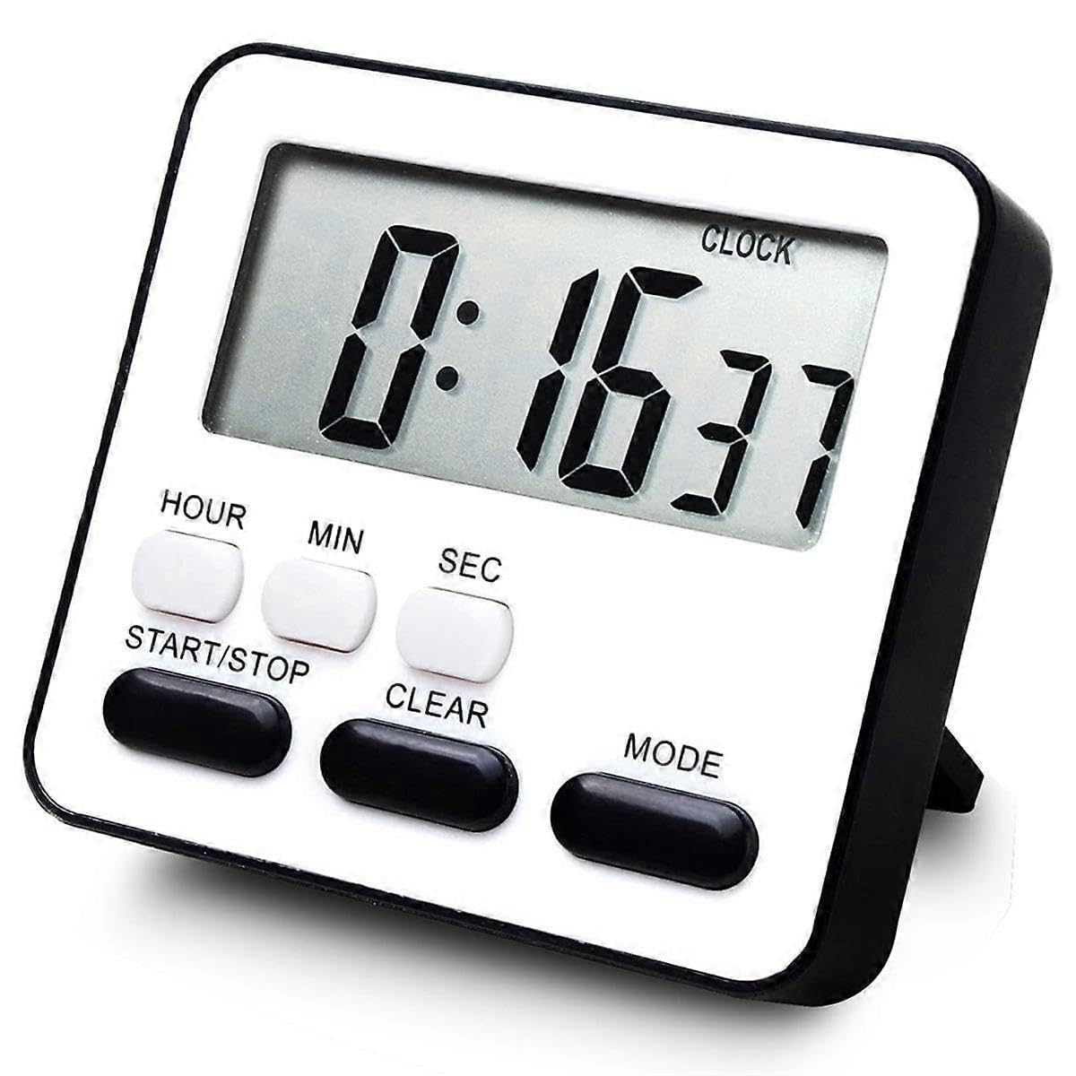 JOYHAPPST Kitchen Timer Count Down Count Up,Multifunctional Alarm Clock,Desk Clock,Black