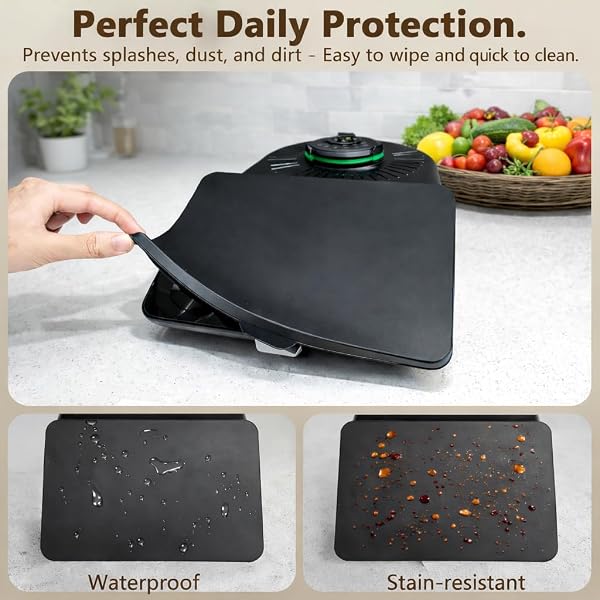 Coque Silicone conçue pour Thermomix TM7 + 2 Films Protection Écran Hydrogel – Housse Compatible TM7 Anti Rayures Anti Choc Anti Poussière – Accessoire Robot Cuisine - 1