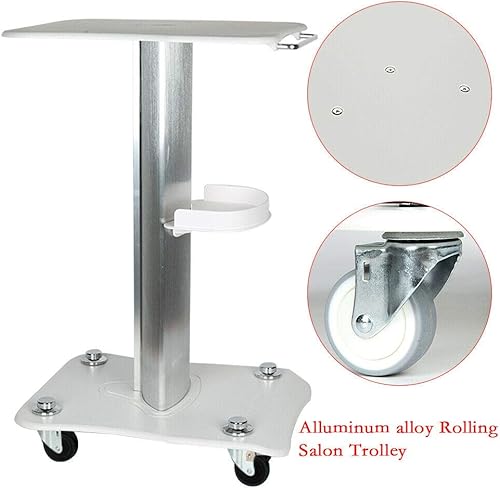 Miniatura 8 de Carrito de belleza SPA Salón Pedestal de aleación de aluminio Rolling Trolley Stand Belleza Equipo de almacenamiento con 4 ruedas Soporte de carro