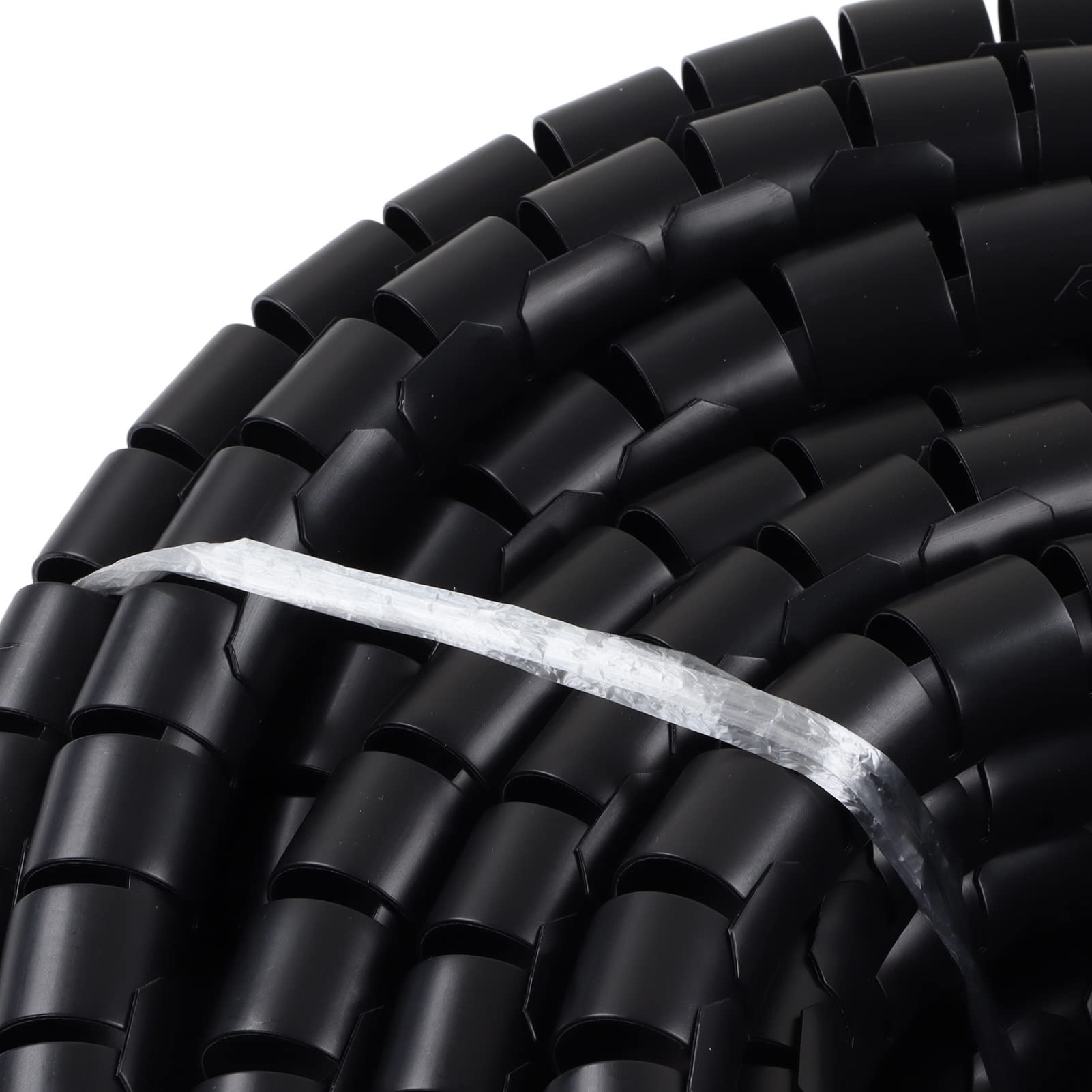 Copri Guaine Protettive per Cavi, Avvolgicavo a Spirale Resistente all'usura Uscita di Derivazione Anticorrosione Nera per Protezione (Diametro 28mm 40m)