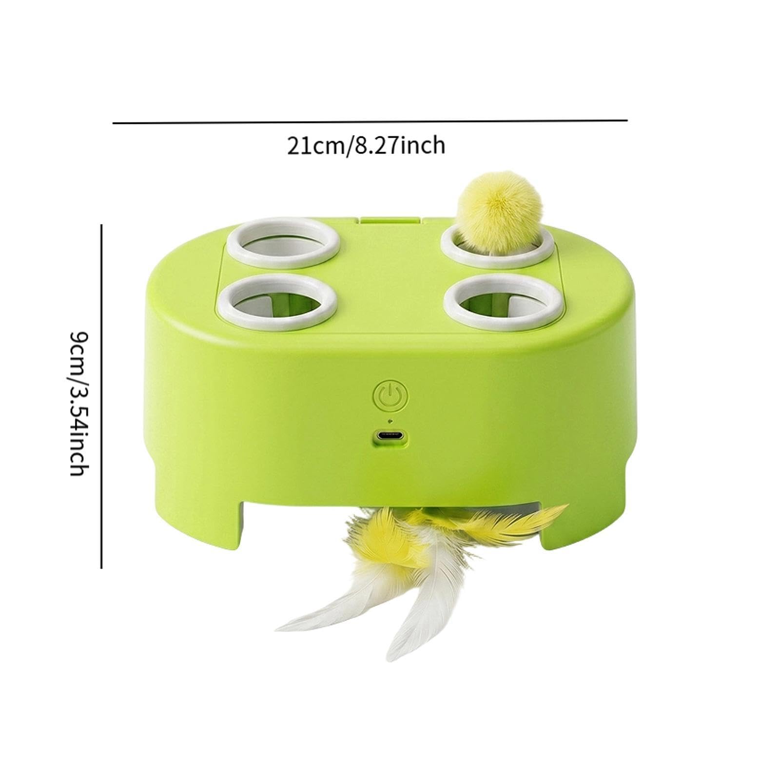 Giocattolo Interattivo per Gatti, Intrattenimento, velocità Regolabile, Idea Regalo, Accessori, Verde