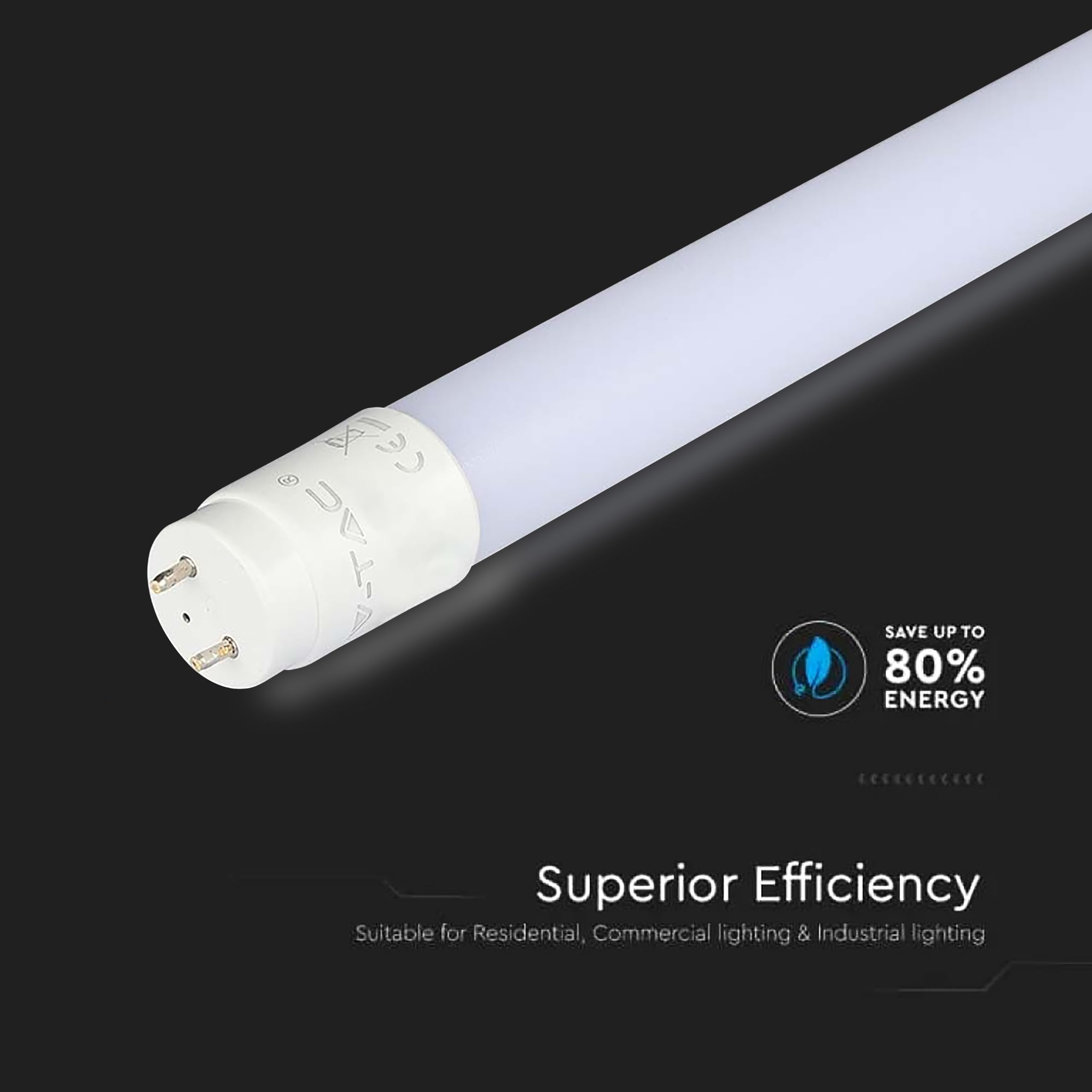 V-TAC 2x Tubo LED 150 CM - T8 G13-20W - 2100 Lúmenes - Chip Samsung - Tubos LED para Techo, Pared, garaje, Tienda - Tubo LED forma T8 - Sustitución de neón - Luz 3000K Blanco Cálido