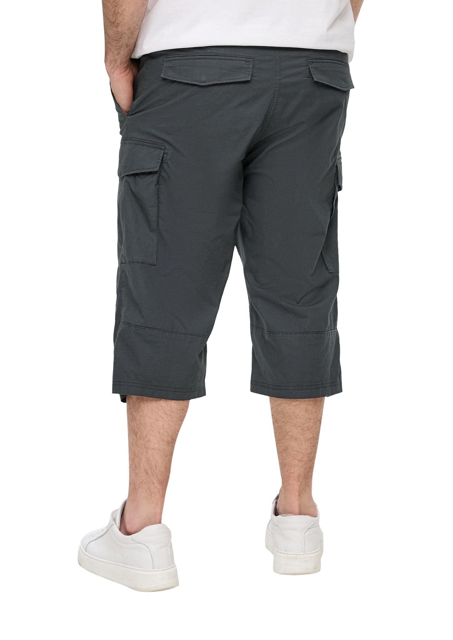s.Oliver Relaxed: Cargo-Bermuda aus Baumwollstretch