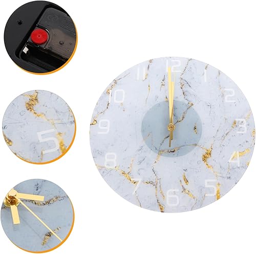 Miniatura 2 de Ciieeo 1 Unidades Reloj de Pared Relojes de Mármol Reloj de Mármol Reloj Colgante de Mármol Reloj de Baterías Reloj DIY Reloj Digital De Pared