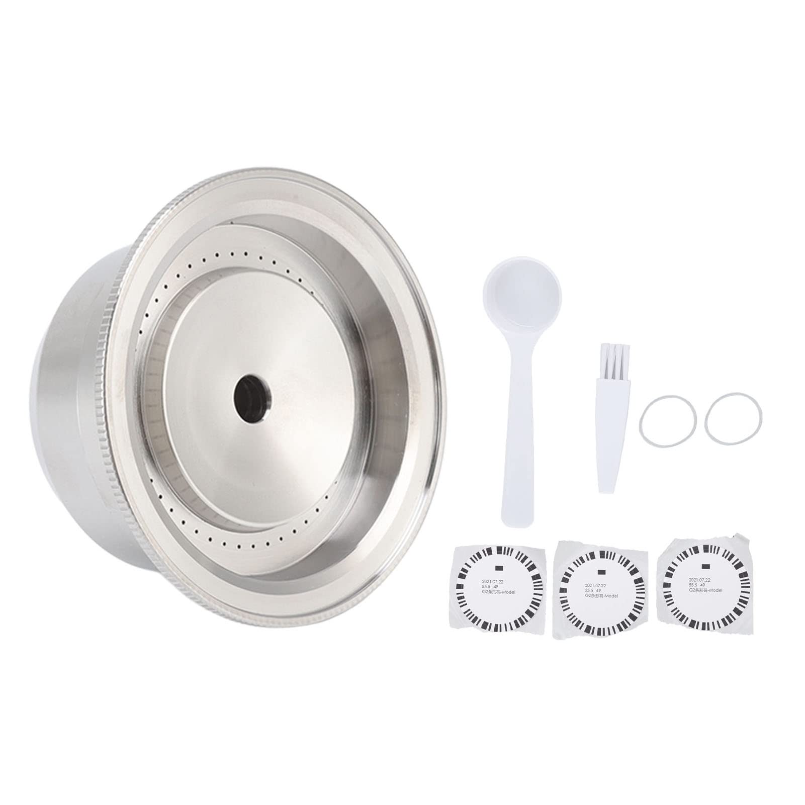 Cápsula de café rellenable de acero inoxidable para, taza de filtro reutilizable con sello de silicona, compatible con las máquinas VertuoPlus y