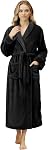 NY Threads Robe premium pour femme, Robe de bain longue en peluche pour femme et peignoir pour femme souple