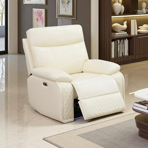 Miniatura 18 de Juego de sofá reclinable eléctrico y sofá biplaza, sofá reclinable de cuero negro con mesa desplegable, muebles de sala de estar, sofá reclinable