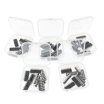 50Pcs 5 Values 74HCxx Series Logic IC Assortment Kit - IC Socket - 74HC00 74HC02 74HC04 74HC08 74HC32 Logic IC Chip IC Assortment Kit