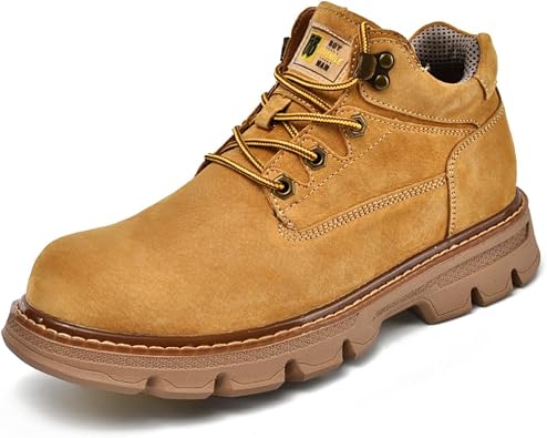 Leather Mid Ankle Boots for Men Fashion Outdoor Sport Breathable Elastic Sole Work Casual Sneaker Tenis para Hombre Designer Slip-on Shoes