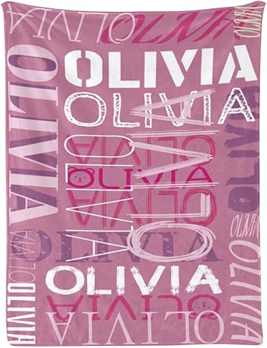 Mantas de bebé personalizadas con nombre, diseño de color de contraste, manta personalizada, regalos personalizados para niños y niñas, manta con