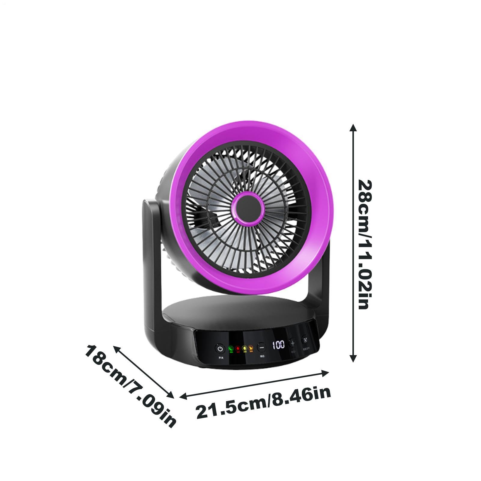 Ventilatore Da Tavolo Display digitale, velocità regolabile, ricaricabile | ventilatore da tavolo silenzioso Per Comodino Cucina Soggiorno Ufficio Domestico Studio Dormitorio