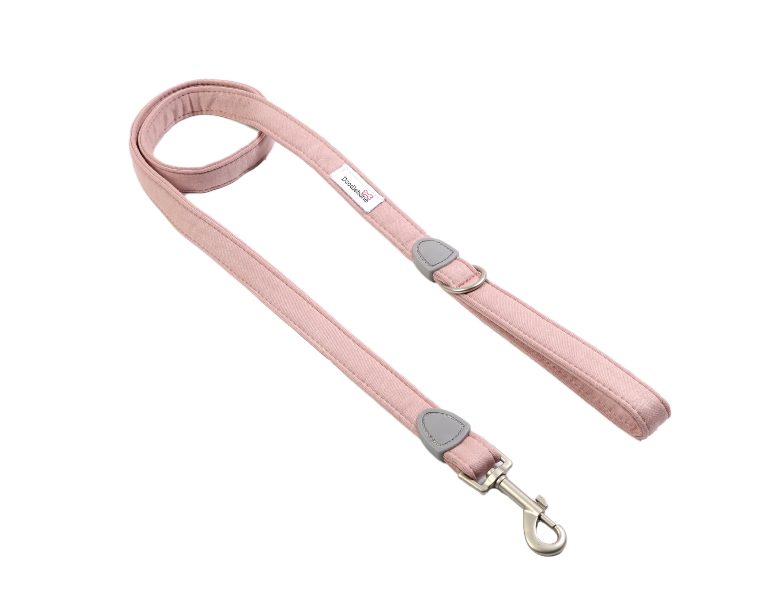 Doodlebone – Dinky Dog Lead – Lightweight Dog Lead with Secure Clip, 1.2m Length, Machine Washable Puppy Lead for Small Dogs & Training Walks – 20mm – Chalky Pink
