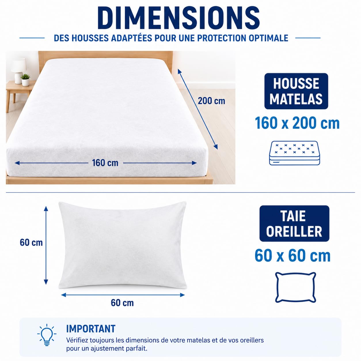 Kit biancheria da letto usa e getta – 5 fodere materasso 160 x 200 cm e 10 federe 60 x 60 cm – non impermeabile, protezione biancheria da letto – lenzuolo con angoli monouso – turismo e medico