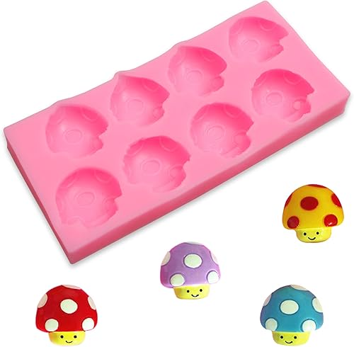 Miniatura 7 de Molde de silicona en forma de hongo en forma de hongo, molde para llavero de verduras para dulces, chocolate, decoración de pasteles, dulces,