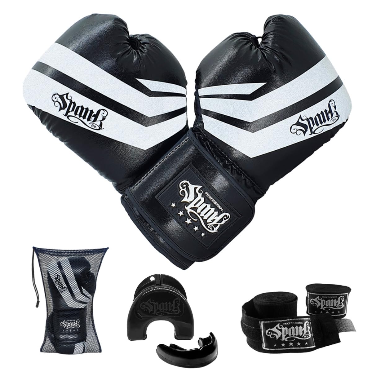 Kit Luva De Boxe Comfy Spank Protetor Bucal Bandagem 3 Metros