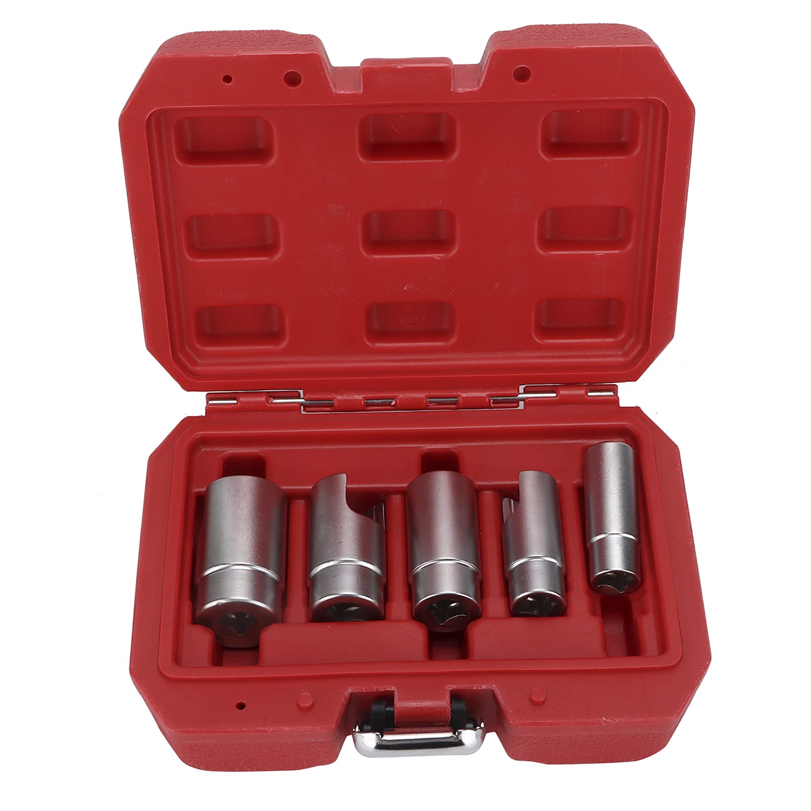 Kit de douilles à coude à entraînement de 3/8 pouce, outil de réparation automobile en chrome et aluminium, comprenant 5 tailles adaptées aux espaces restreints, marquages gravés