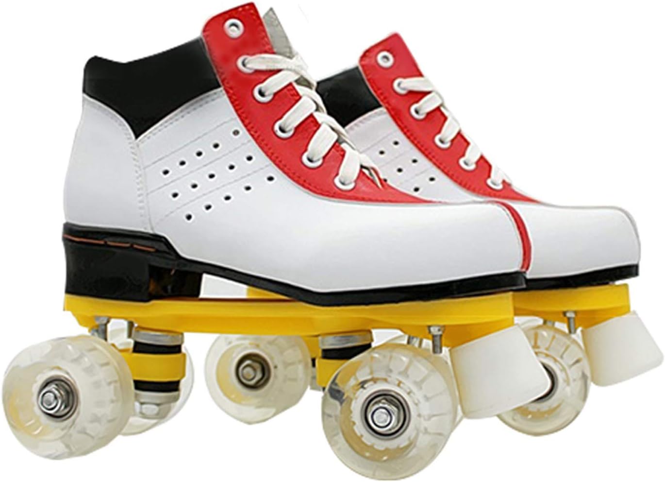 【上品で大人気♪】North wind 4輪 2列スケート 大人用 男女兼用 赤と白の点滅 大人用 子供用スケート スピードスケート アウトドア ゴムスニーカー