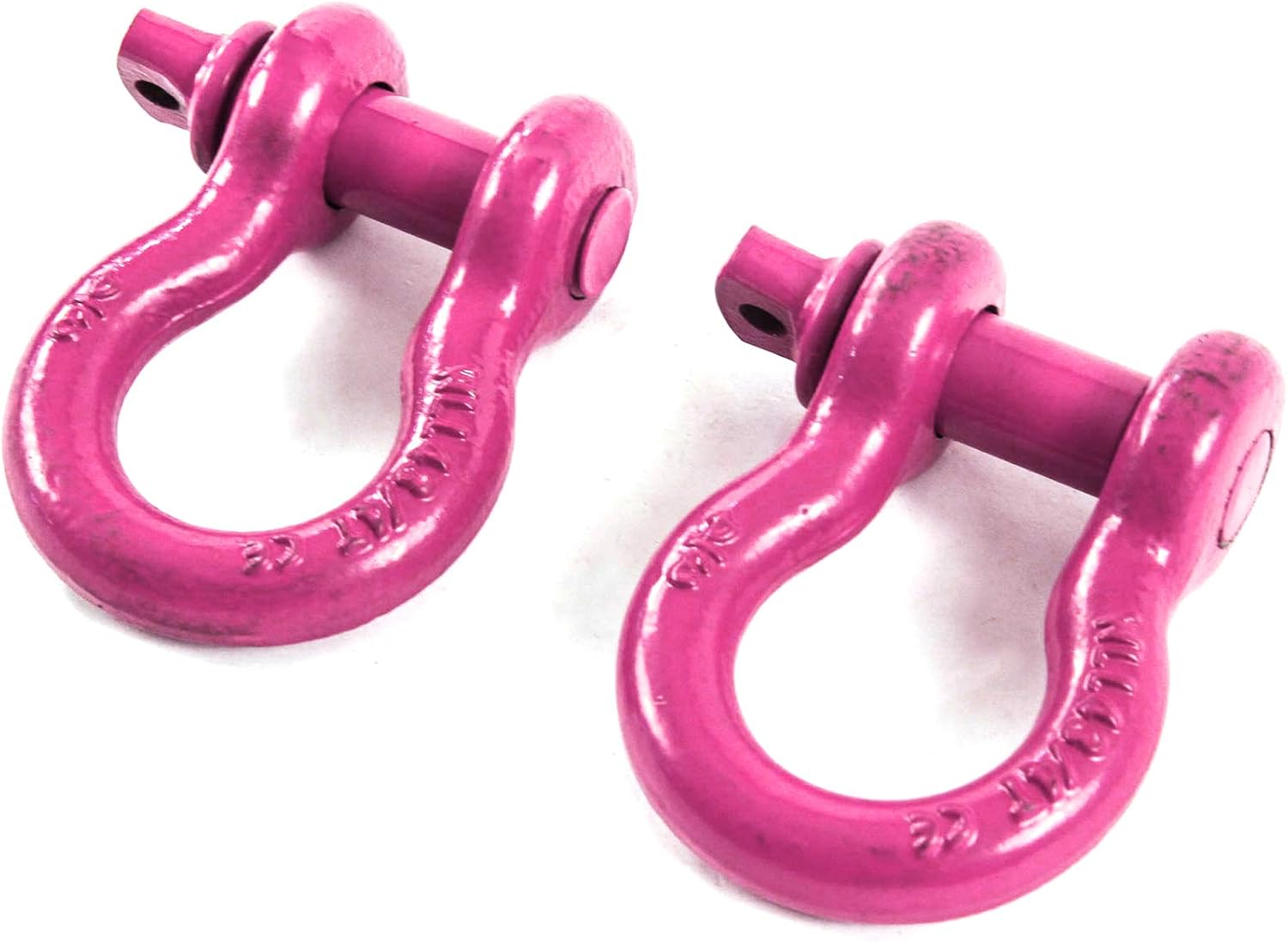 Red Hound Auto 2 Shackles 3/4 Inches Galvanized D Ring Marine Anchor Bow Pink with Screw Pin 4.5 Ton