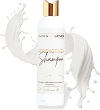 BASK & LATHER Strengthen Hair Shampoo – All-Natural, pH‑Balanced Formula for Hair Growth & Repair, Sulfate‑Free, Silicone‑Free, Paraben‑Free, 8 oz