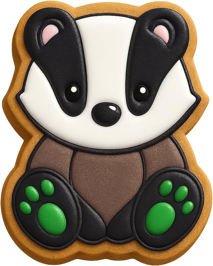 Cute Badger Cookie Cutter - 4x3" Fun Fun baking Party Tool image 5