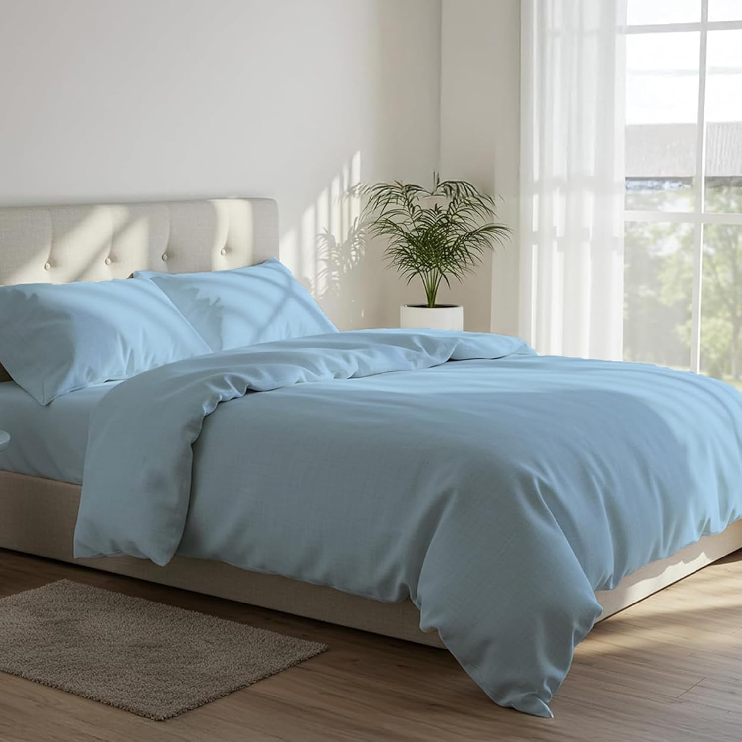 Danydude Sky-Blue Duvet Cover Set (, Super King)