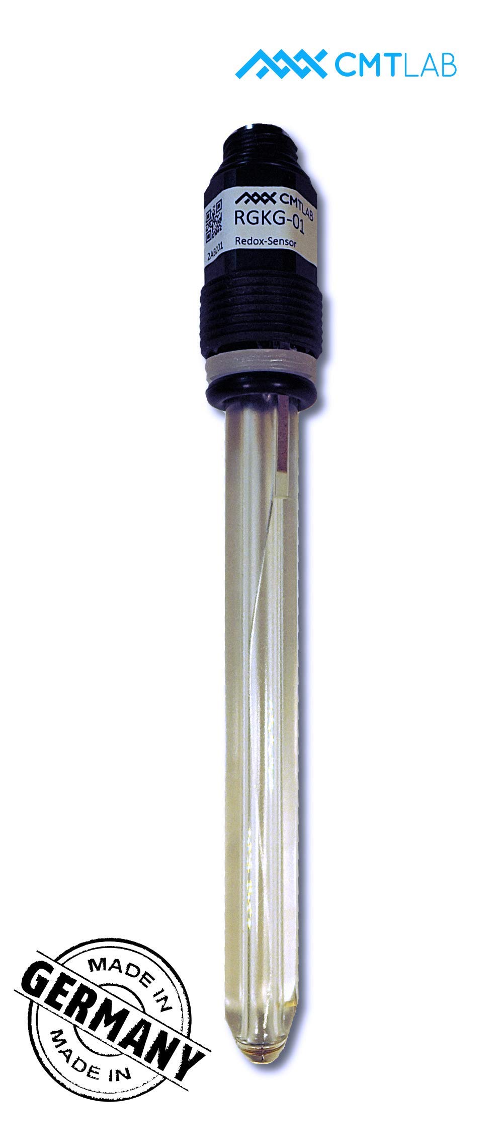 Redox Elektrode/Sensor, Glas, Keramik-Diaphragma, Gel-Füllung, Gold Kuppe, Industriequalität, Made in Germany