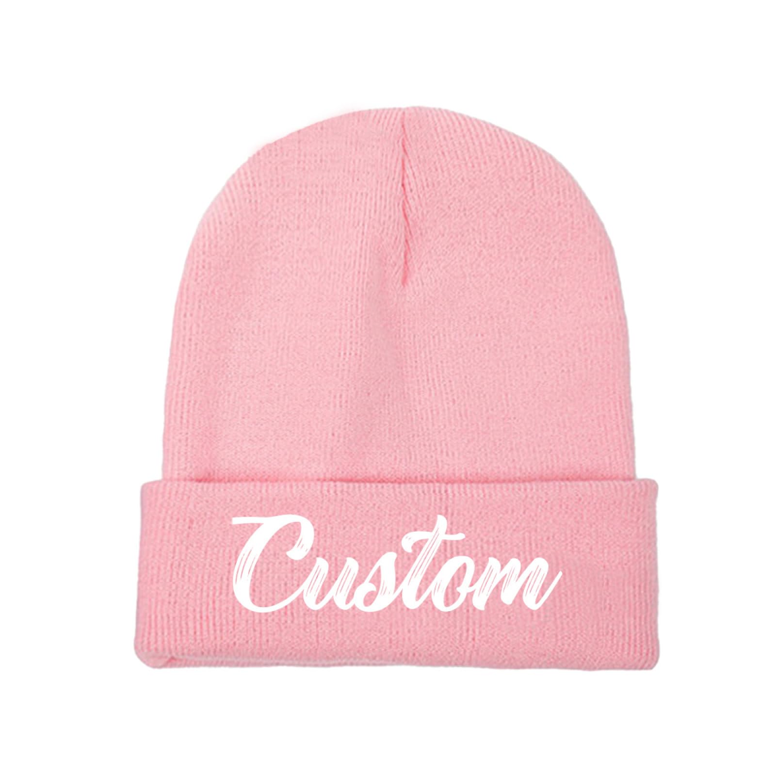 Custom Beanie Hat Personalized Winter Knitted Hat Add Design Your Own Text/Logo/Image Beanie