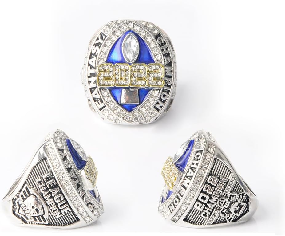 2022 Fantasy Football Champions Ring Replica FFL Championship Rings Rugby Fan Friend Gifts Souvenir Office Cabinets Room Ornaments,B,12#