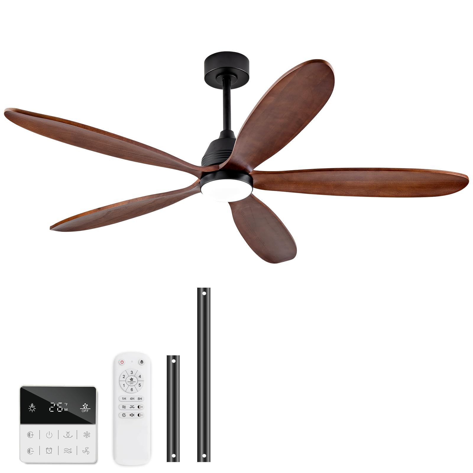 View 1 of ** the light works, the fan does not **
KENSID 60" Wood Ceiling Fan with Lights and Remote