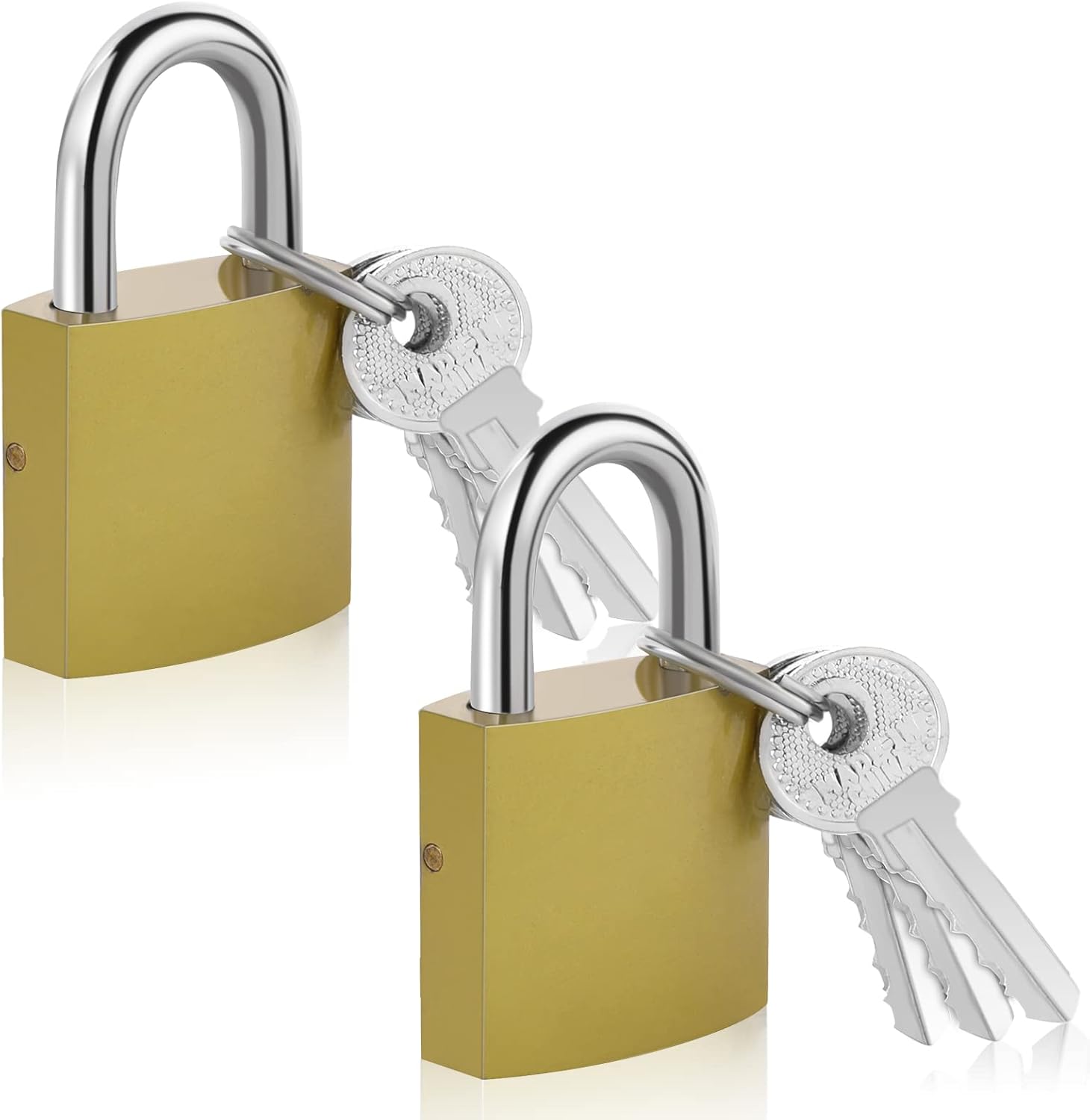 Gym Locker Lock, 2 Pack Keyed Padlock Small Padlock with Key, Padlocks