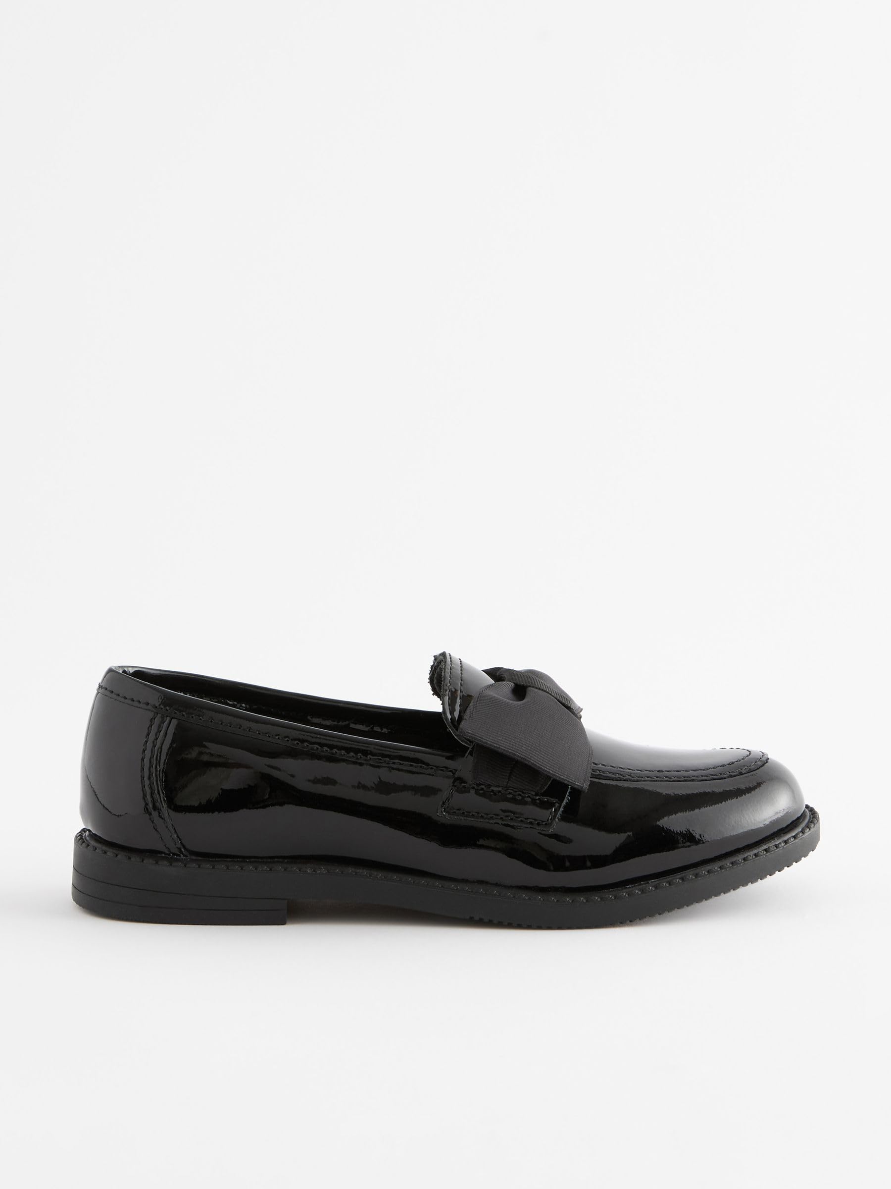 NEXT Fille Mocassins d’école en Cuir avec nœud