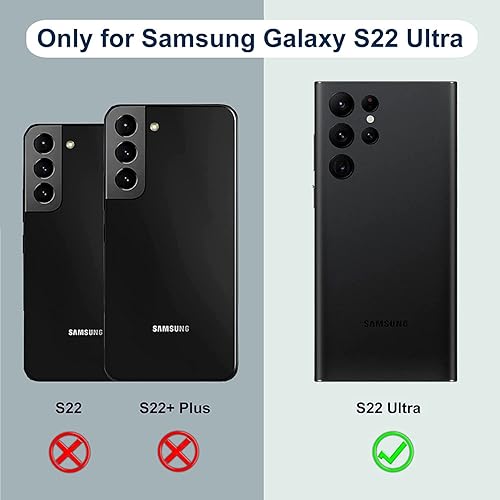 Miniatura 7 de Annymall Funda para Samsung Galaxy S22 Ultra con 2 protectores de pantalla, cuerpo completo, resistente, a prueba de golpes, a prueba de caídas,