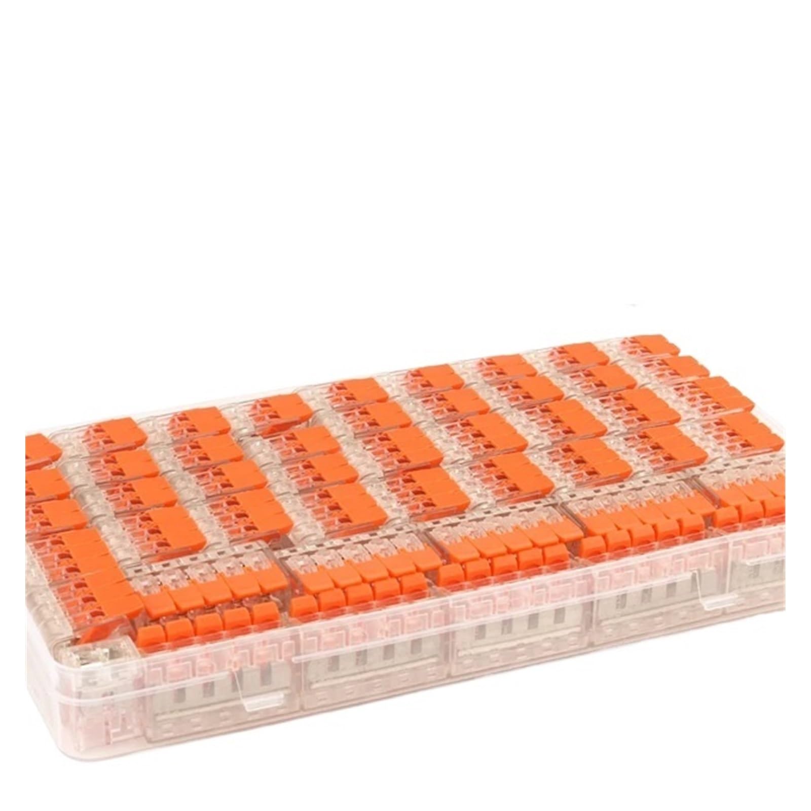 Connettori per cavi Morsetti for cavi Terminali Morsetto a leva a 2/3/5 pin Blocco di cablaggio riutilizzabile Kit da 90 pezzi Multicolore(Orange 90PCS)